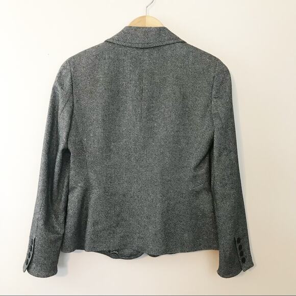 Talbots Equestrian Riding Tailored Black Tweed Blazer Jacket Wool Blend womens 4 - Picture 5 of 9